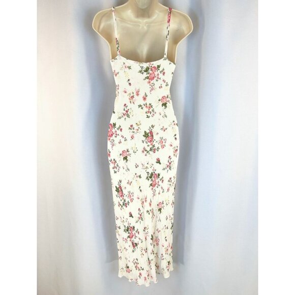 Reformation White Pink Floral Germain Maxi Dress $328 - Picture 6 of 13